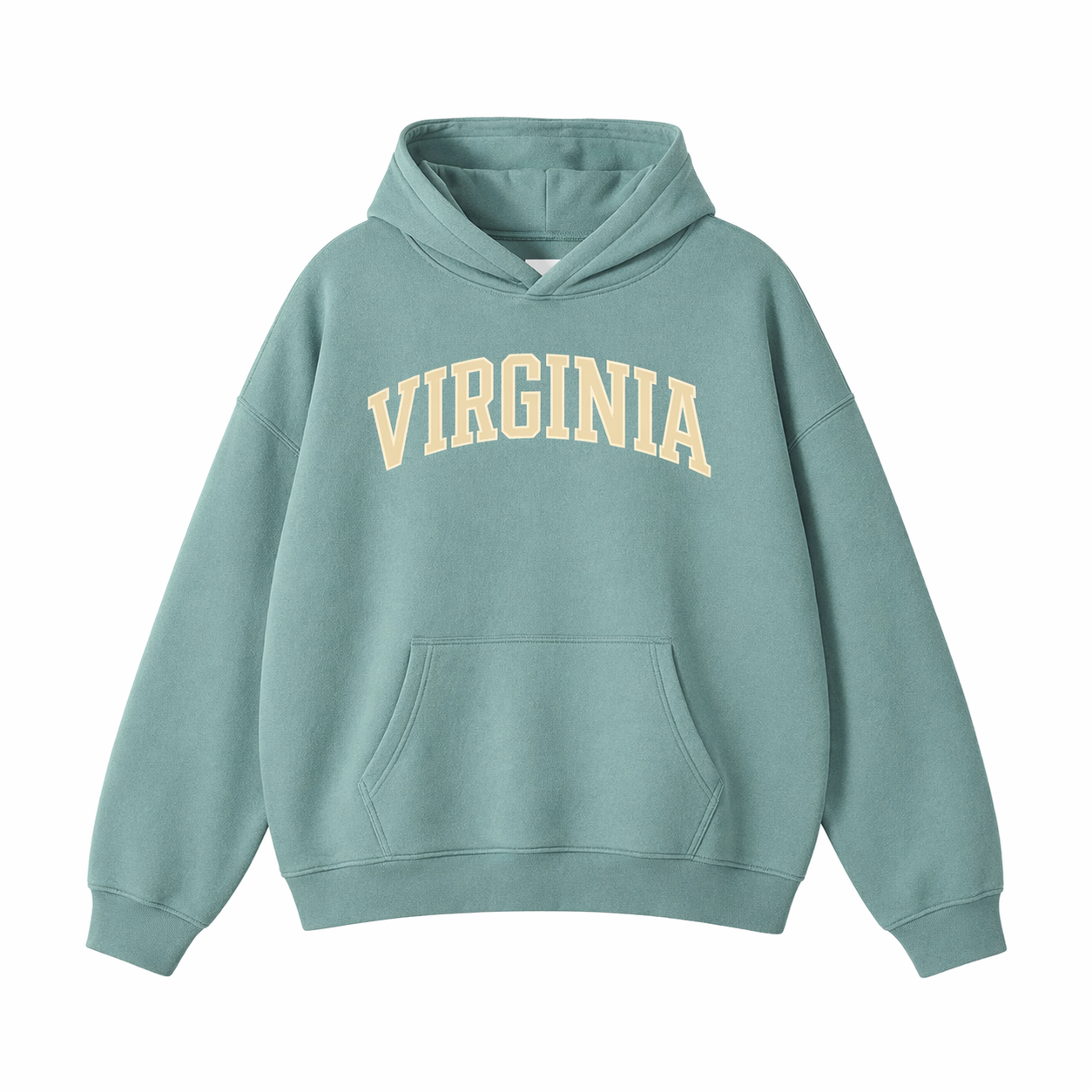 Collection 1 Virginia Oversize Fleeced Hoodie - Medium Green front