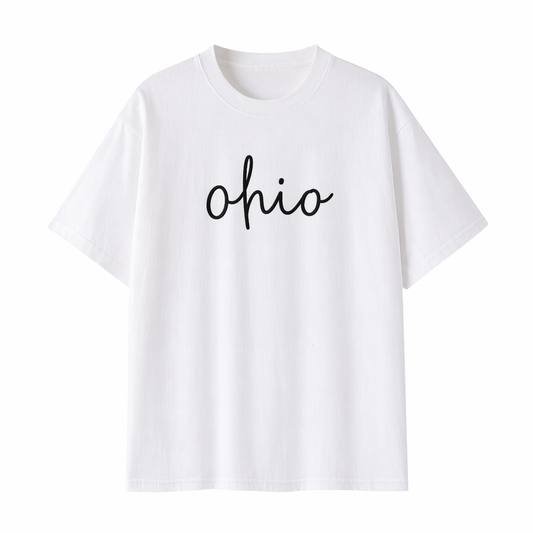 Collection 3 Ohio Essential Cotton T-Shirt - White front