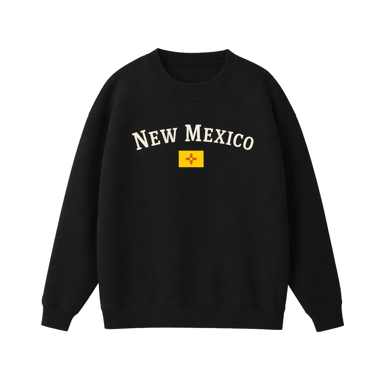 Collection 6 New Mexico Essential Heavyweight Crewneck Sweatshirt - Black front