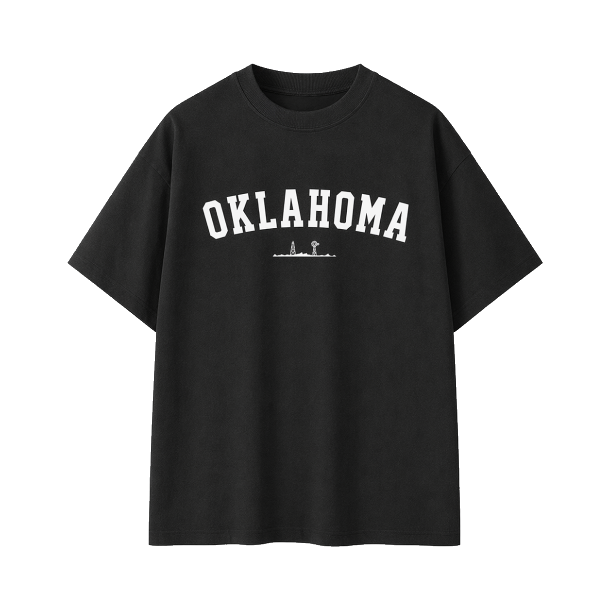 Collection 9 Oklahoma Essential Cotton T-Shirt - Black front