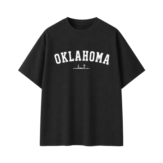Collection 9 Oklahoma Essential Cotton T-Shirt - Black front