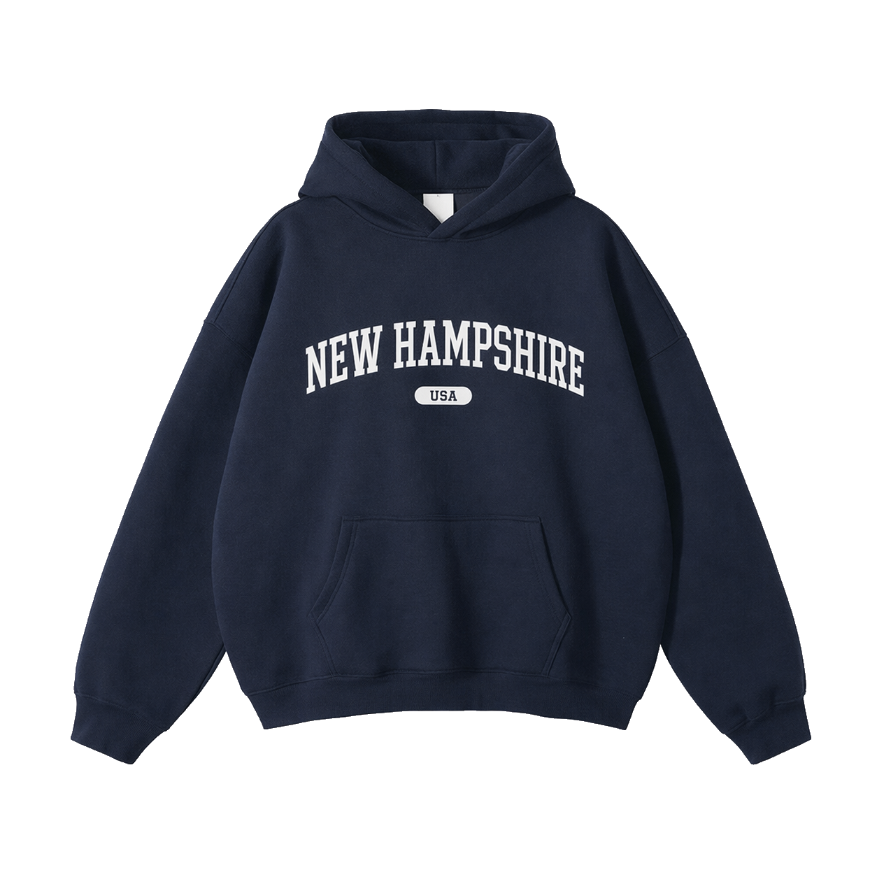 Collection 4 New Hampshire Oversize Fleeced Hoodie - Navy Blue front