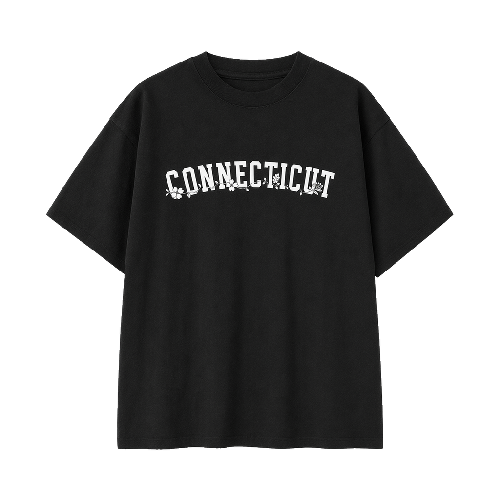 Collection 10 Connecticut Essential Cotton T-Shirt - Black front