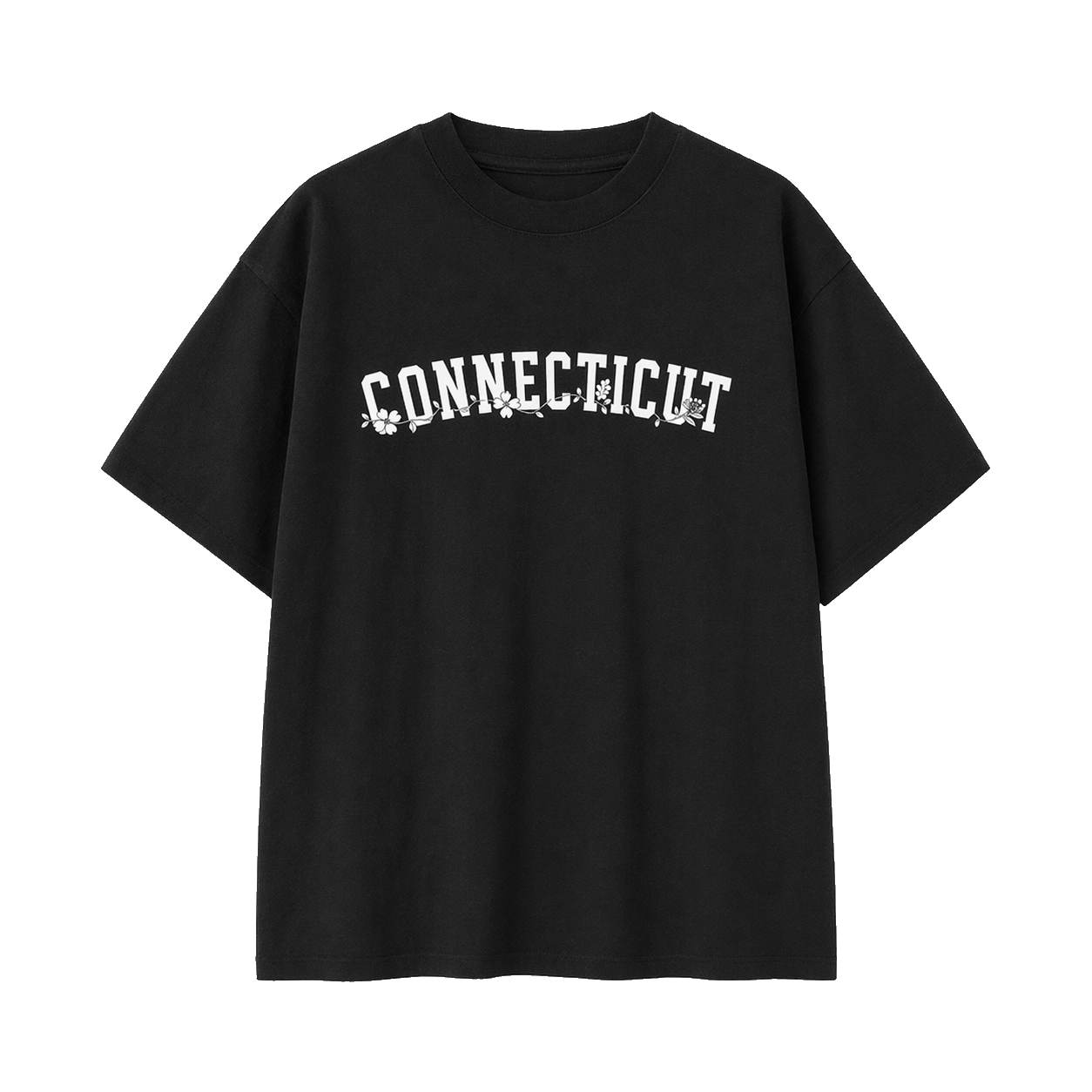 Collection 10 Connecticut Essential Cotton T-Shirt - Black front