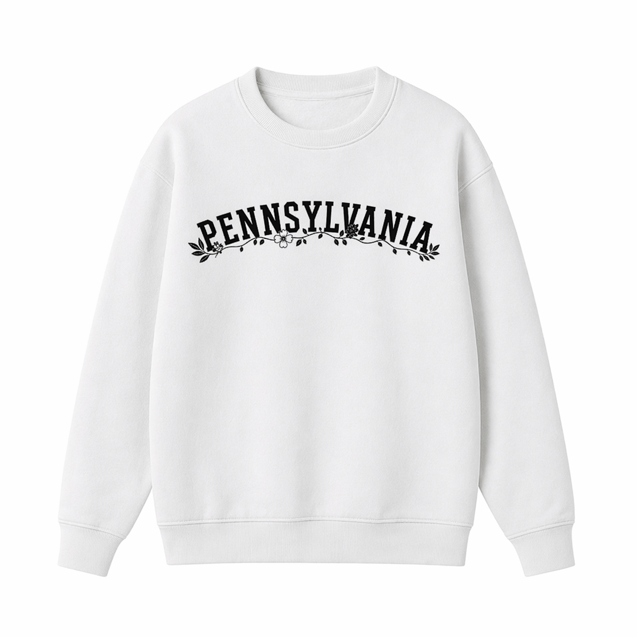 Collection 10 Pennsylvania Essential Heavyweight Crewneck Sweatshirt - White front