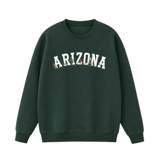 Collection 10 Arizona Essential Heavyweight Crewneck Sweatshirt - Dark Green front