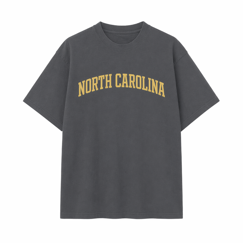 Collection 1 North Carolina Essential Cotton T-Shirt - Dark Gray front
