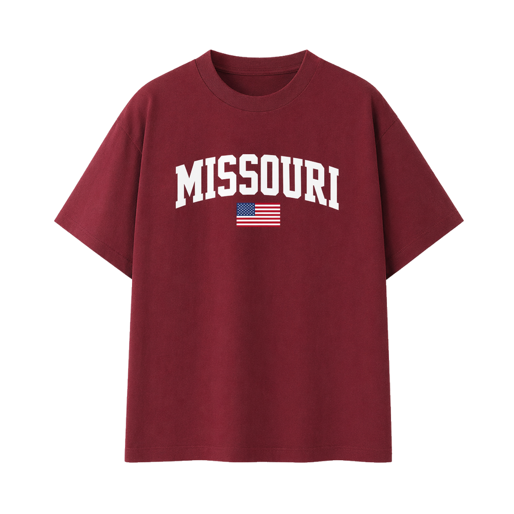 Collection 2 Missouri Essential Cotton T-Shirt - Wine Gray front
