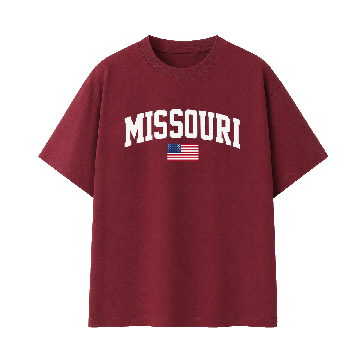 Collection 2 Missouri Essential Cotton T-Shirt - Wine Gray front