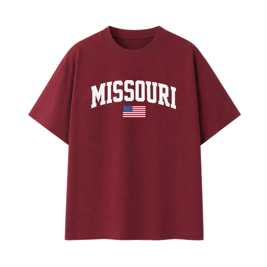 Collection 2 Missouri Essential Cotton T-Shirt - Wine Gray front