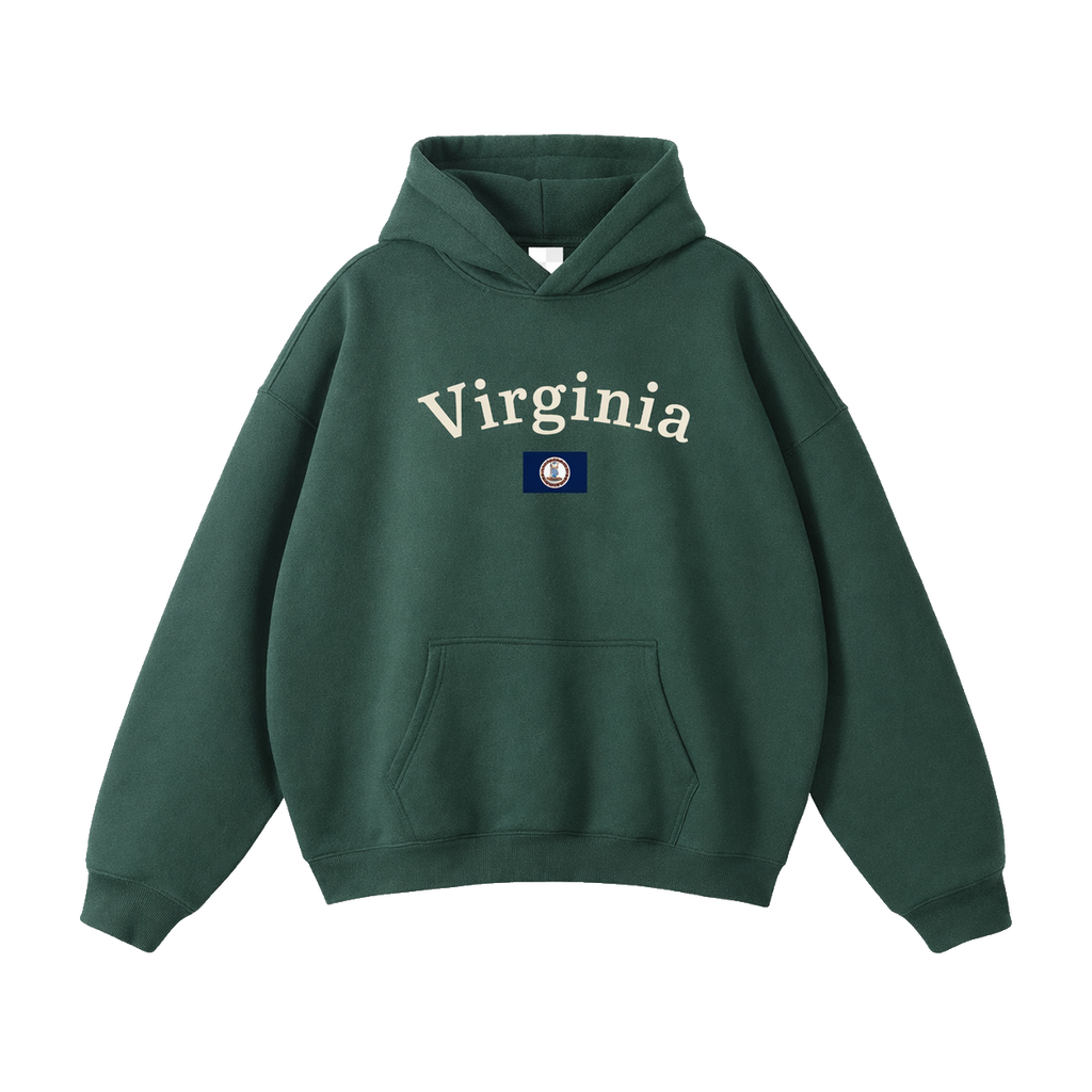 Collection 6 Virginia Oversize Fleeced Hoodie - Eden Green front
