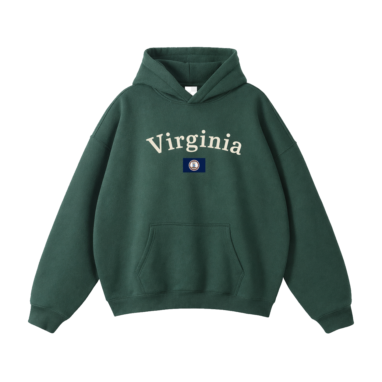 Collection 6 Virginia Oversize Fleeced Hoodie - Eden Green front