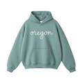 Collection 3 Oregon Oversize Fleeced Hoodie - Medium Green front