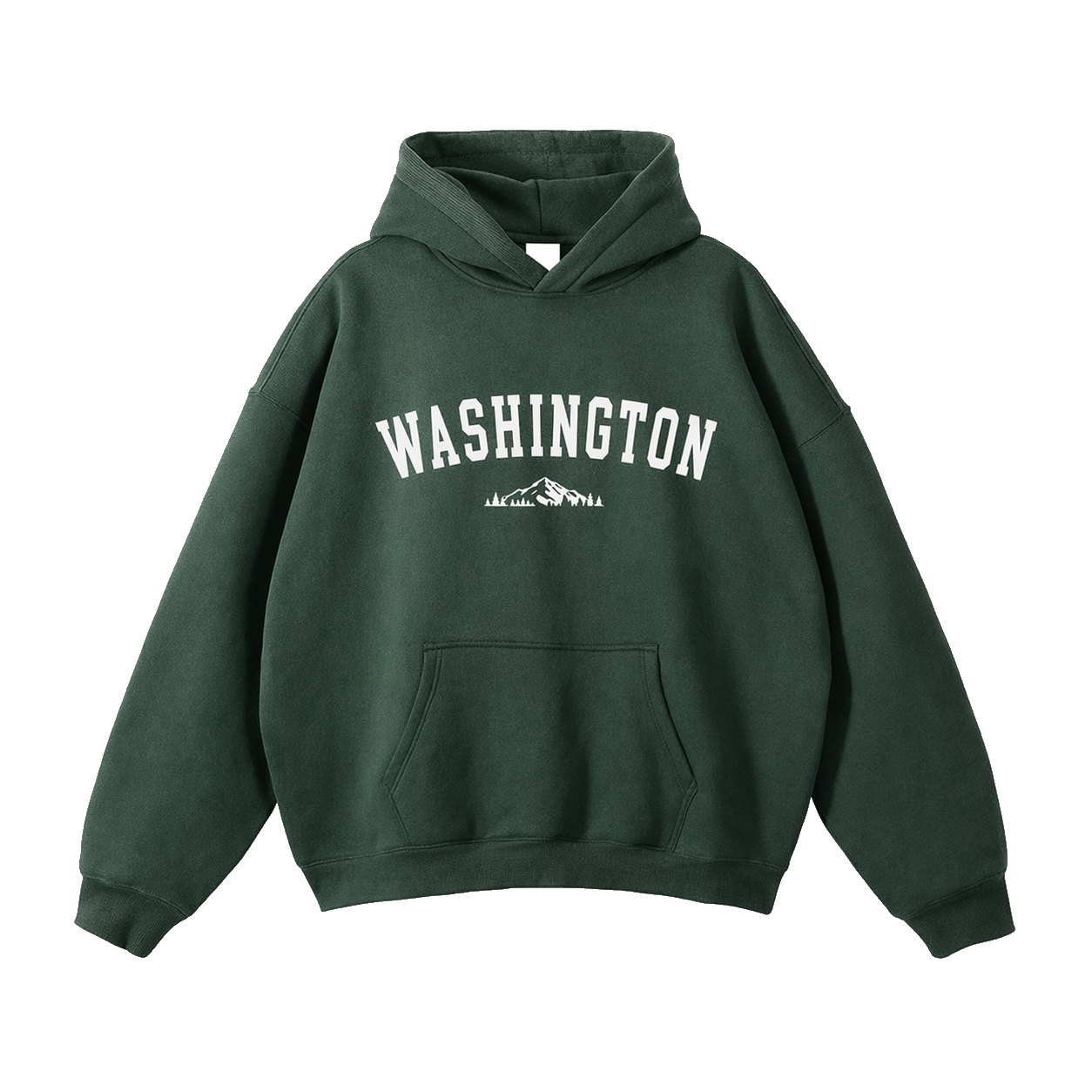 Collection 9 Washington Oversize Fleeced Hoodie - Eden Green front
