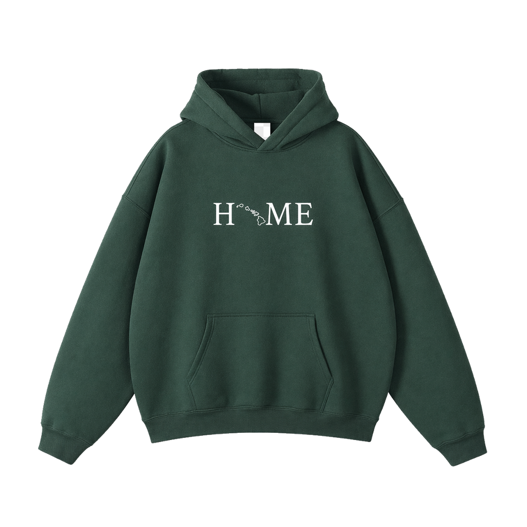 Collection 5 Hawaii Oversize Fleeced Hoodie - Eden Green front