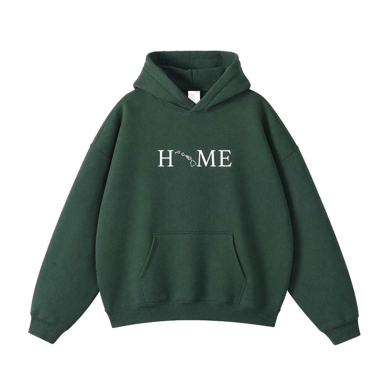 Collection 5 Hawaii Oversize Fleeced Hoodie - Eden Green front
