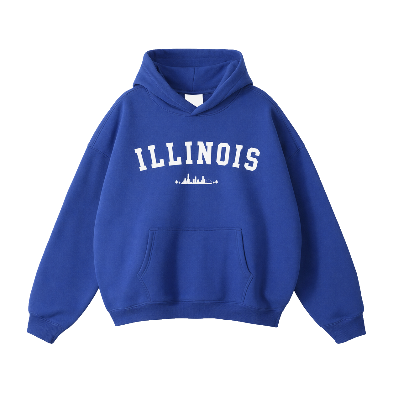Collection 9 Illinois Oversize Fleeced Hoodie - Klein Blue front