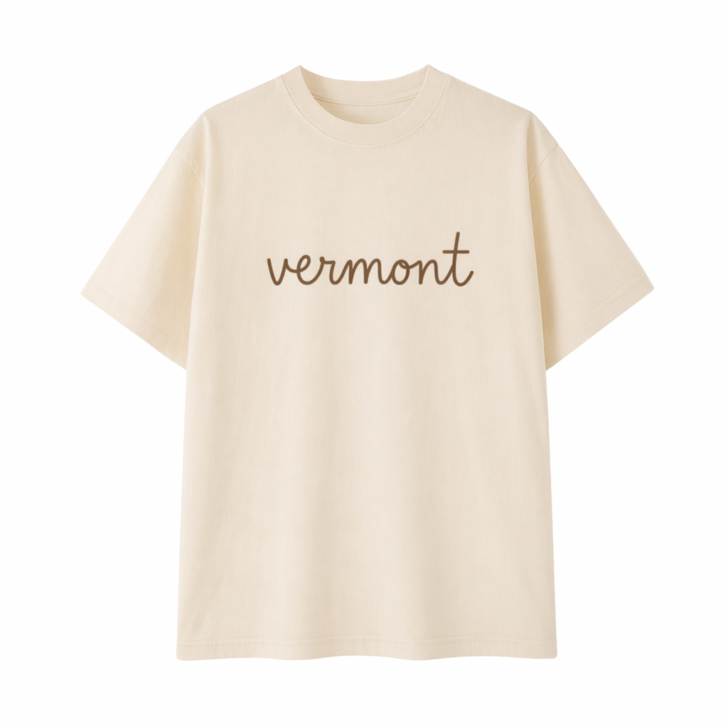 Collection 3 Vermont Essential Cotton T-Shirt - Apricot front