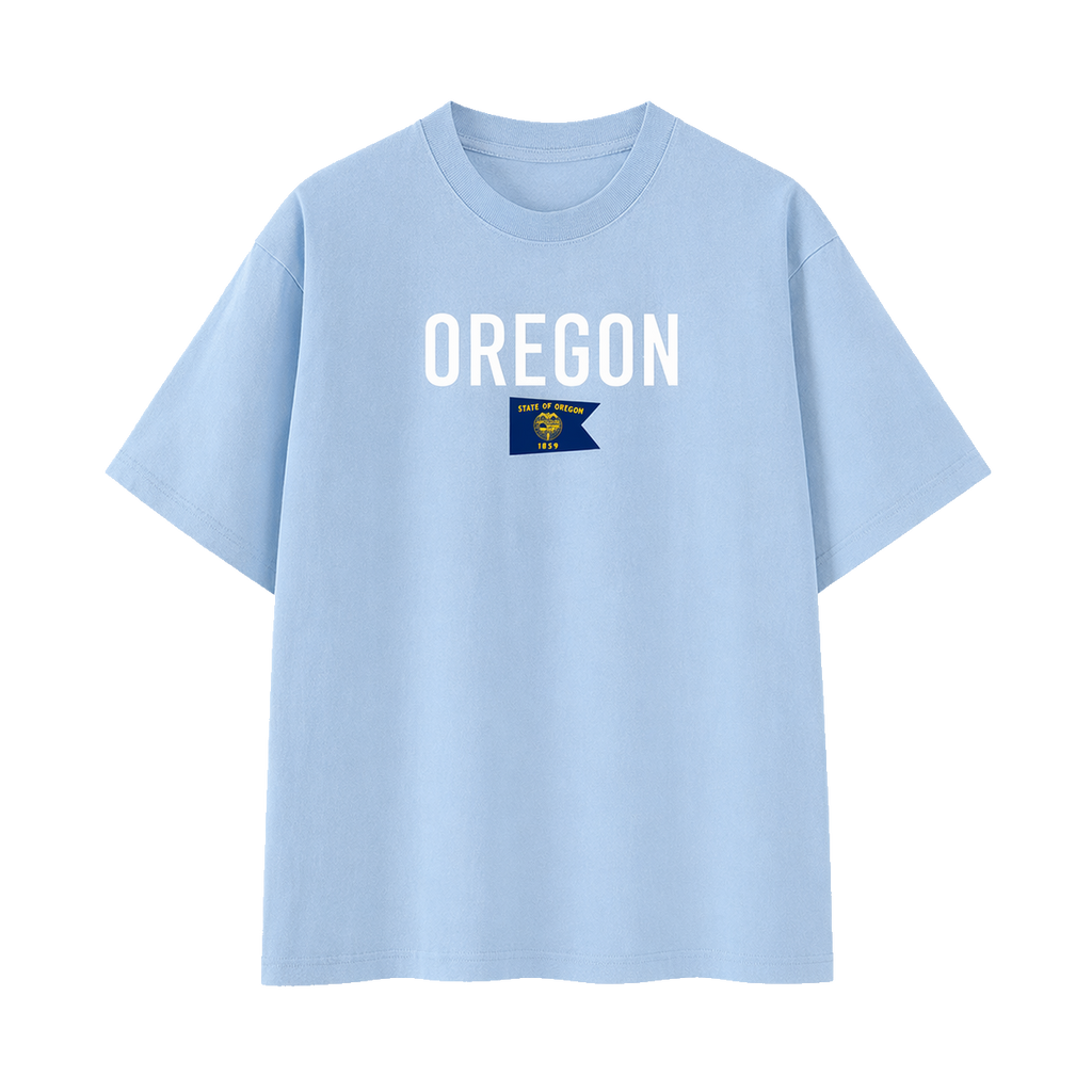 Collection 7 Oregon Essential Cotton T-Shirt - Light Blue front