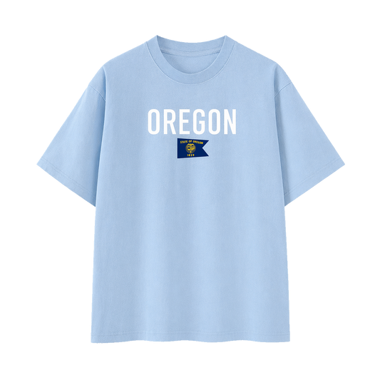 Collection 7 Oregon Essential Cotton T-Shirt - Light Blue front