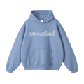 Collection 3 Connecticut Oversize Fleeced Hoodie - Medium Blue front