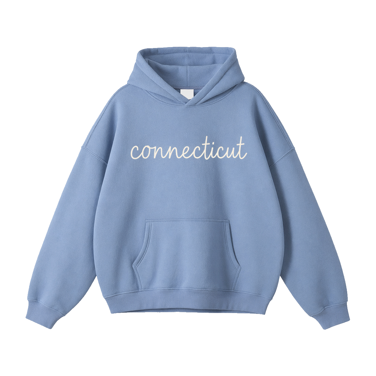 Collection 3 Connecticut Oversize Fleeced Hoodie - Medium Blue front