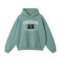 Collection 8 Oregon Oversize Fleeced Hoodie - Medium Green front
