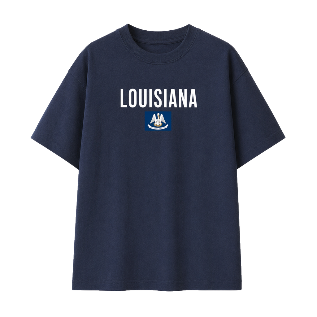 Collection 7 Louisiana Essential Cotton T-Shirt - Navy Blue front