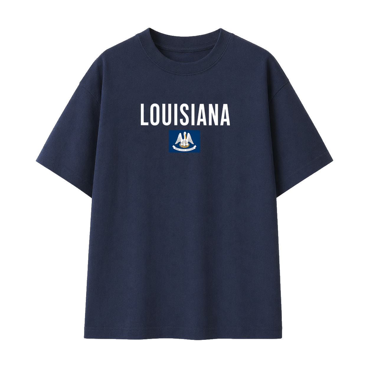 Collection 7 Louisiana Essential Cotton T-Shirt - Navy Blue front