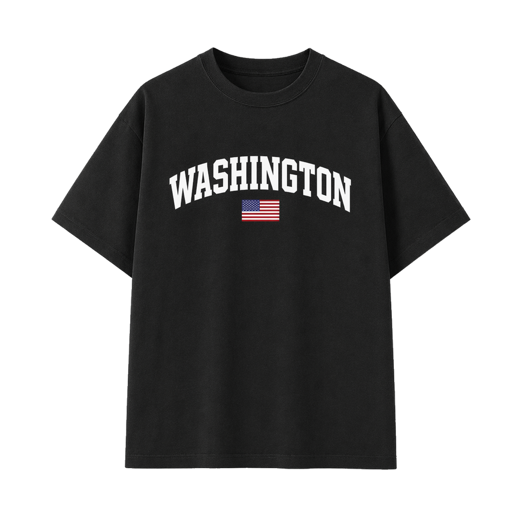Collection 2 Washington Essential Cotton T-Shirt - Black front