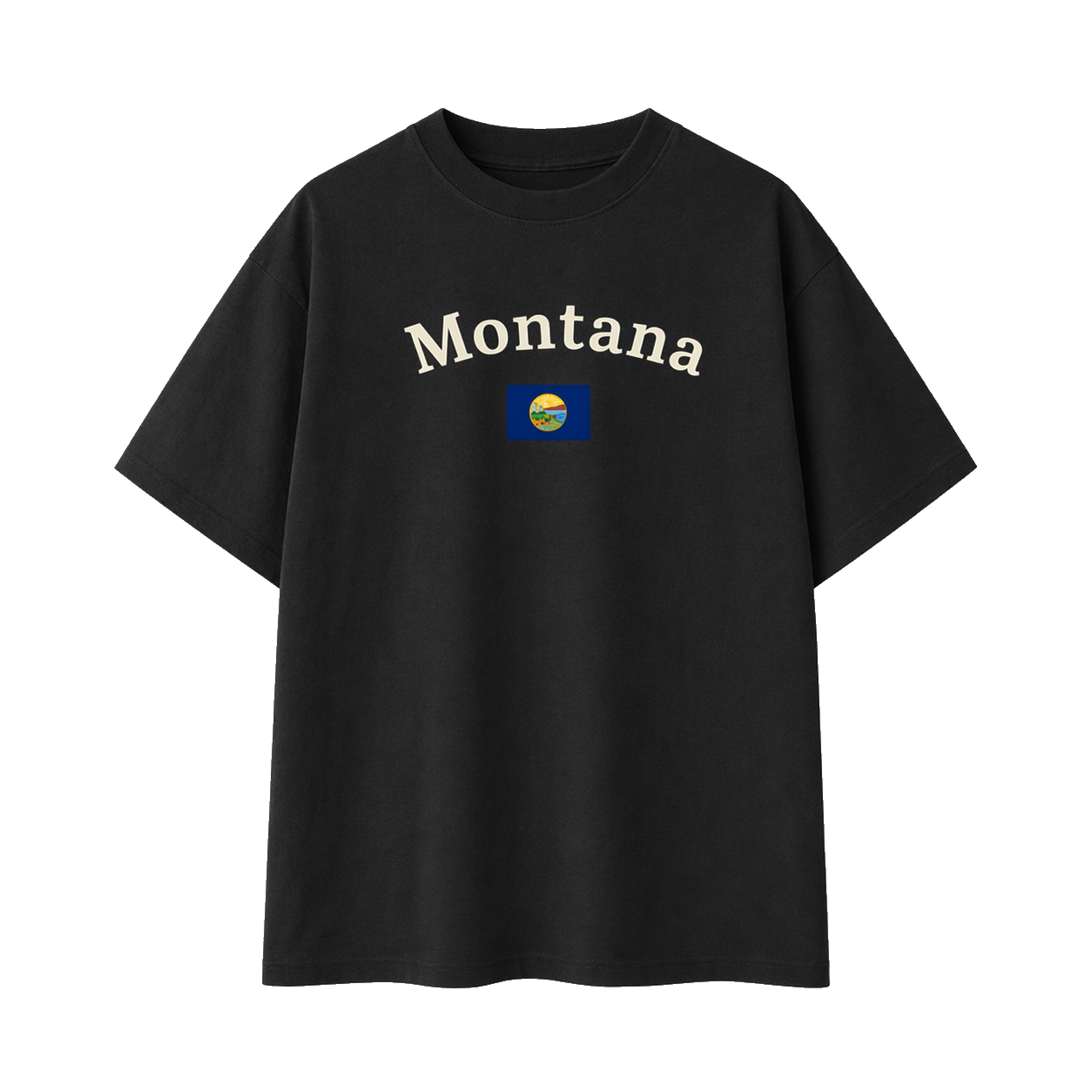 Collection 6 Montana Essential Cotton T-Shirt - Black front