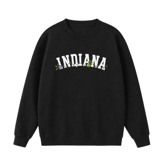 Collection 10 Indiana Essential Heavyweight Crewneck Sweatshirt - Black front