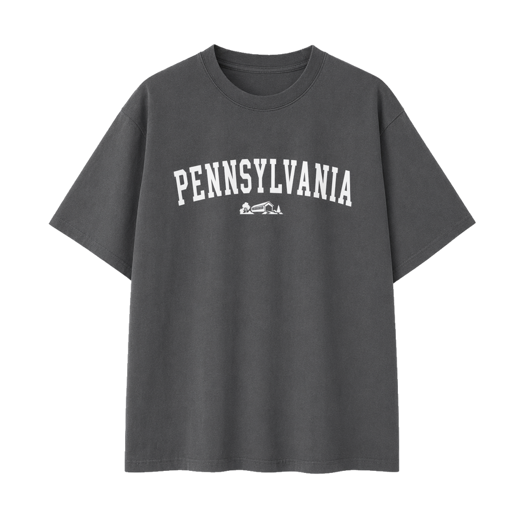 Collection 9 Pennsylvania Essential Cotton T-Shirt - Dark Gray front