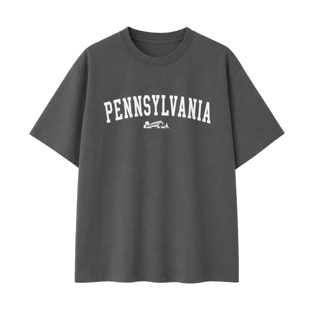 Collection 9 Pennsylvania Essential Cotton T-Shirt - Dark Gray front