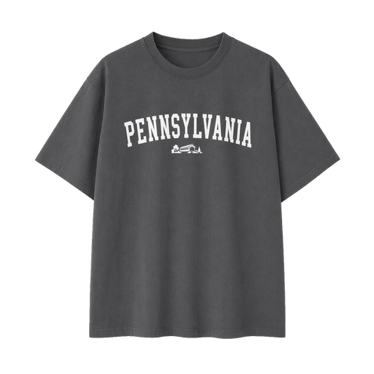 Collection 9 Pennsylvania Essential Cotton T-Shirt - Dark Gray front