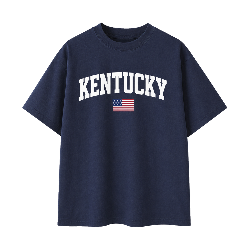 Collection 2 Kentucky Essential Cotton T-Shirt - Navy Blue front