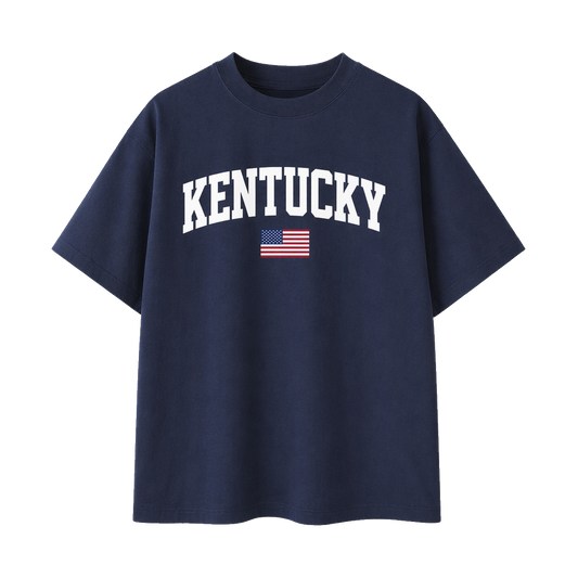 Collection 2 Kentucky Essential Cotton T-Shirt - Navy Blue front