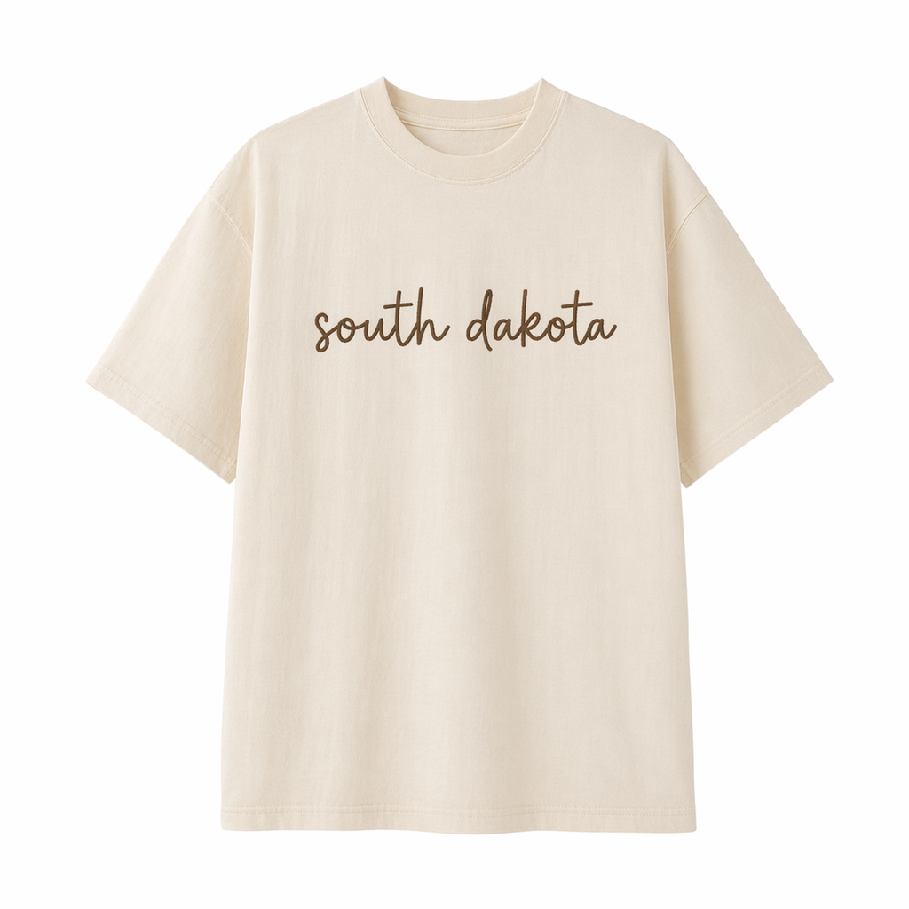Collection 3 South Dakota Essential Cotton T-Shirt - Apricot front