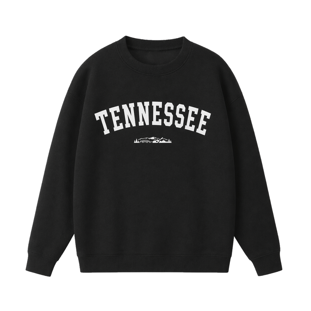 Collection 9 Tennessee Essential Heavyweight Crewneck Sweatshirt - Black front