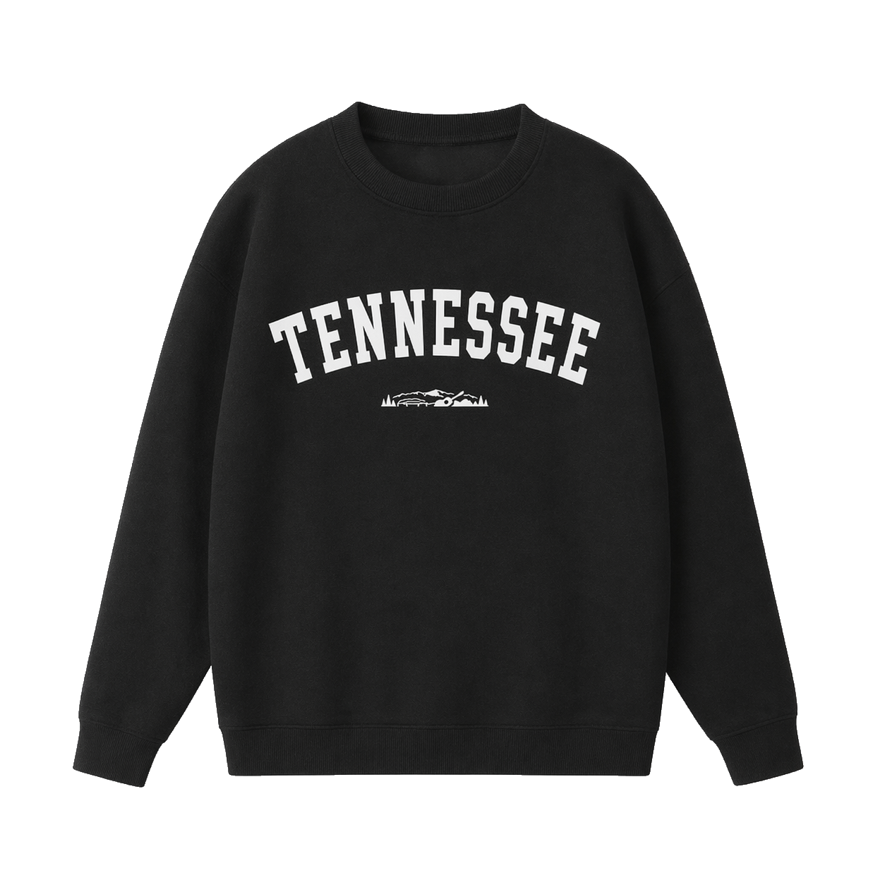 Collection 9 Tennessee Essential Heavyweight Crewneck Sweatshirt - Black front