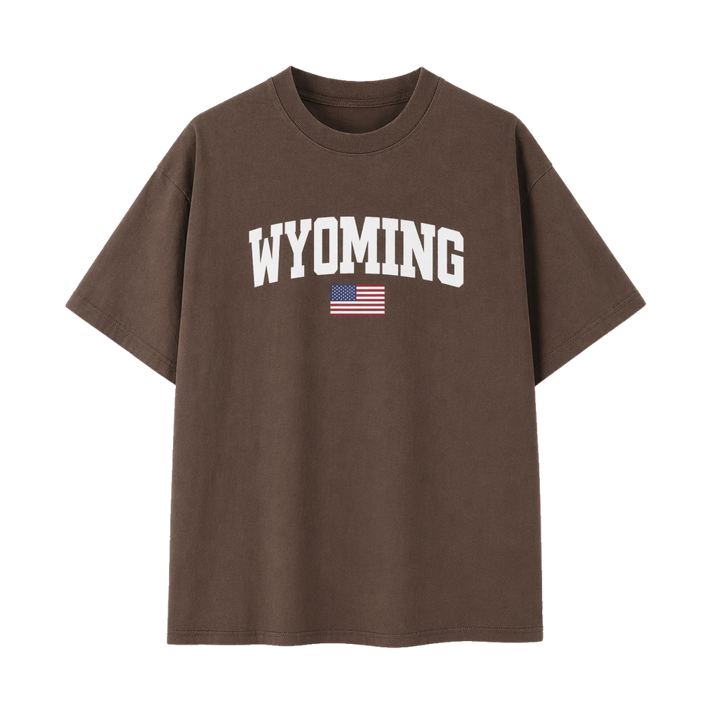 Collection 2 Wyoming Essential Cotton T-Shirt - Coffee front