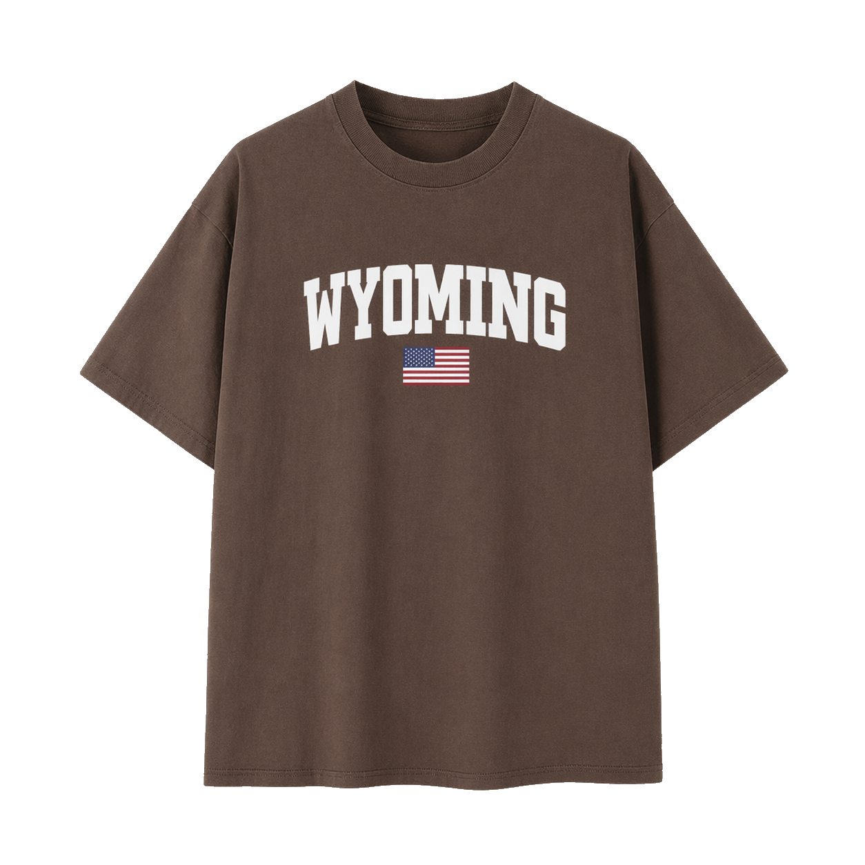 Collection 2 Wyoming Essential Cotton T-Shirt - Coffee front