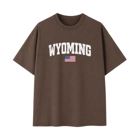 Collection 2 Wyoming Essential Cotton T-Shirt - Coffee front