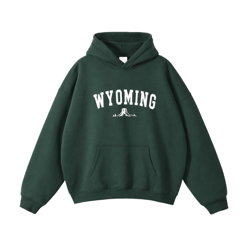 Collection 9 Wyoming Oversize Fleeced Hoodie - Eden Green front