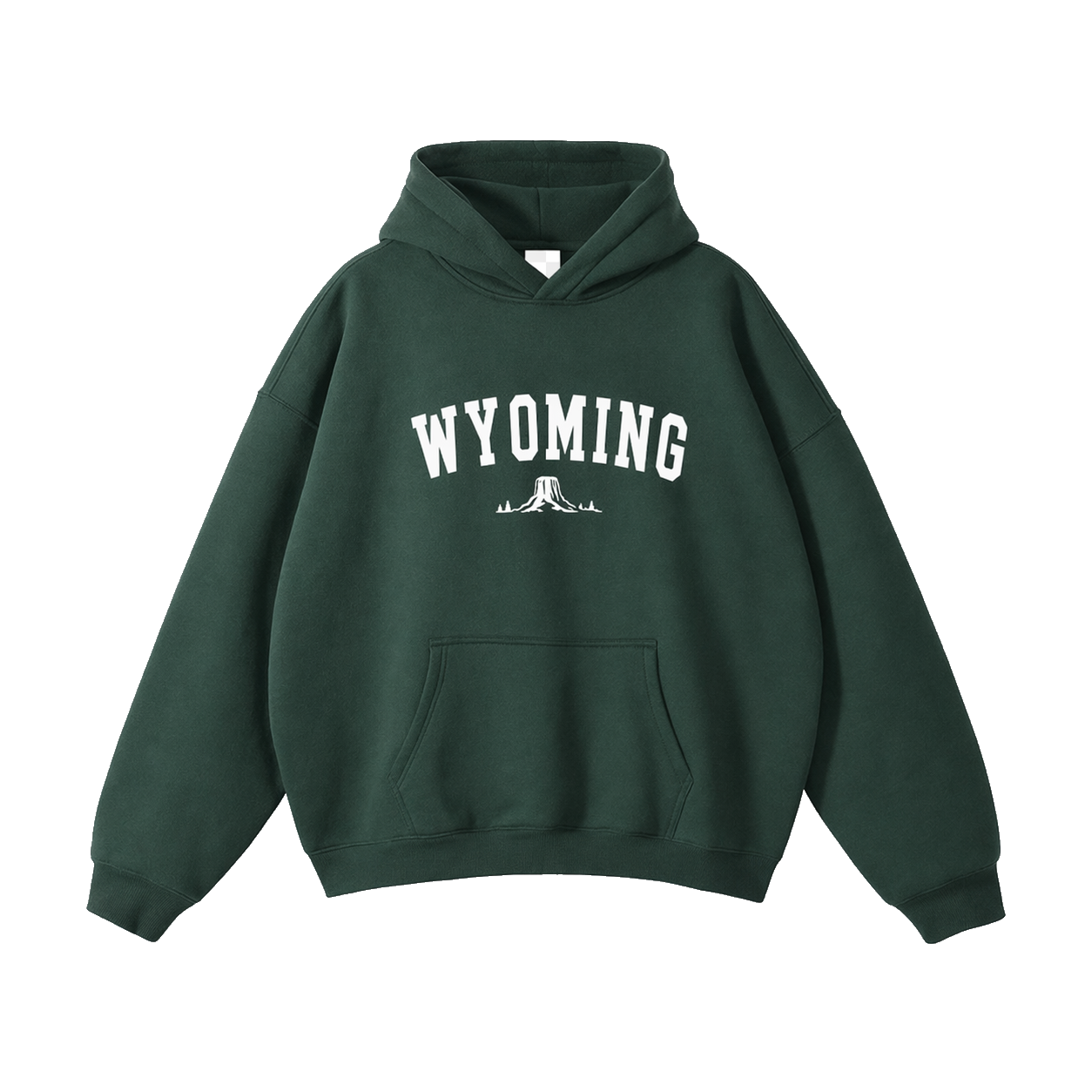 Collection 9 Wyoming Oversize Fleeced Hoodie - Eden Green front