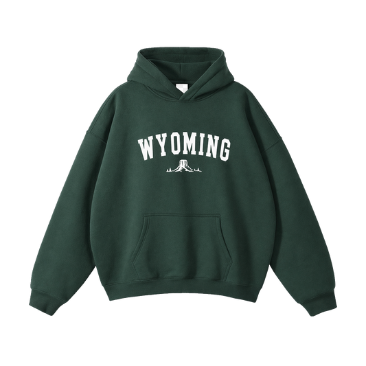 Collection 9 Wyoming Oversize Fleeced Hoodie - Eden Green front