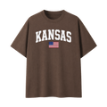 Collection 2 Kansas Essential Cotton T-Shirt - Coffee front