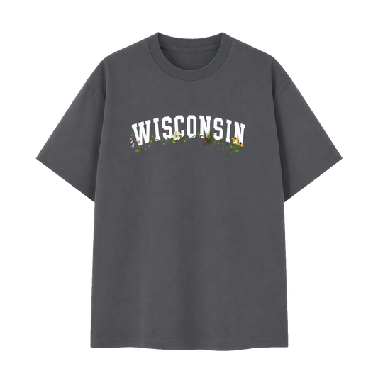 Collection 10 Wisconsin Essential Cotton T-Shirt - Dark Gray front