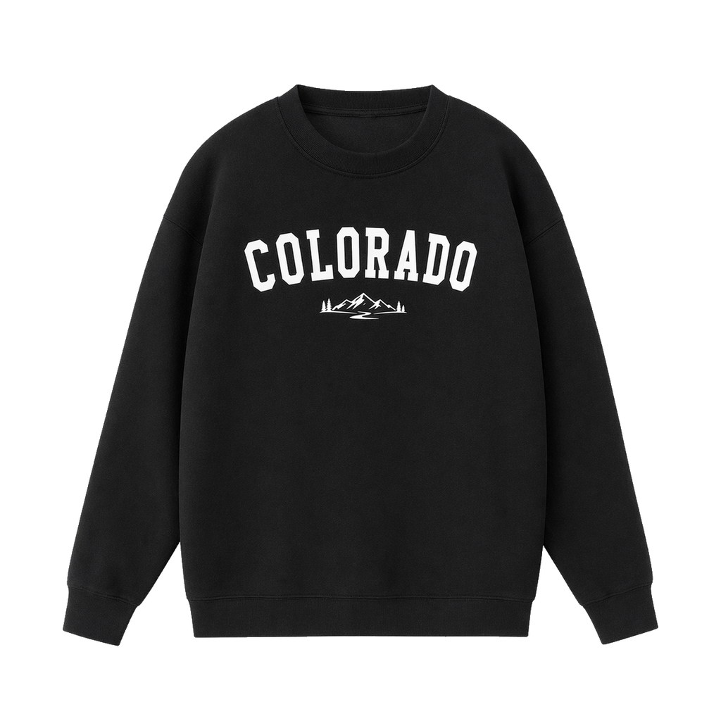 Collection 9 Colorado Essential Heavyweight Crewneck Sweatshirt - Black front