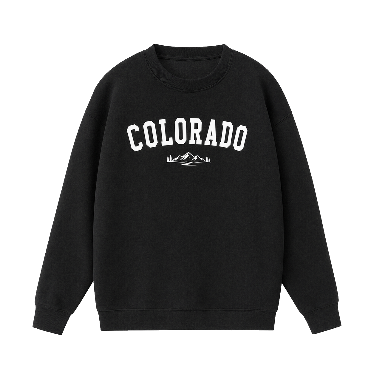 Collection 9 Colorado Essential Heavyweight Crewneck Sweatshirt - Black front